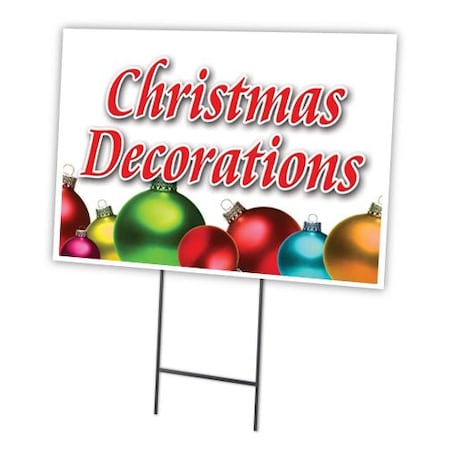 Christmas Decorations Yard Sign & Stake Outdoor Plastic Coroplast Window